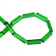 Glass Beads Rectangular 20x5mm Fern green